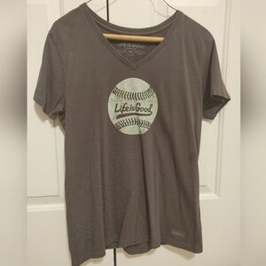 Life Is Good Women's Baseball Crusher Tee